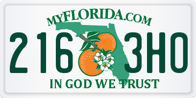 FL license plate 2163HO
