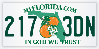 FL license plate 2173DN
