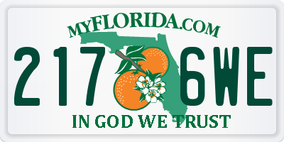 FL license plate 2176WE