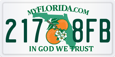 FL license plate 2178FB