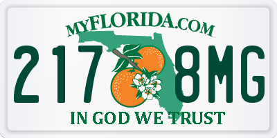FL license plate 2178MG