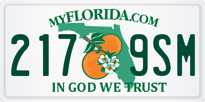 FL license plate 2179SM