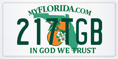 FL license plate 217TGB