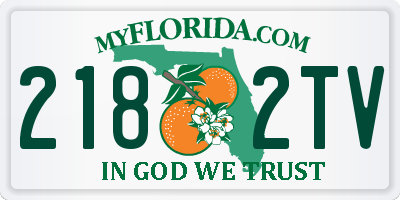 FL license plate 2182TV