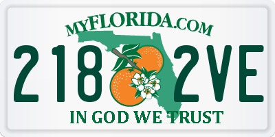 FL license plate 2182VE