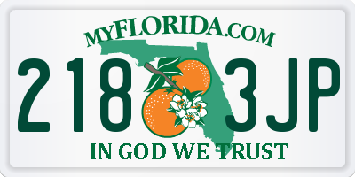 FL license plate 2183JP