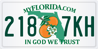 FL license plate 2187KH