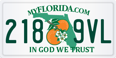 FL license plate 2189VL