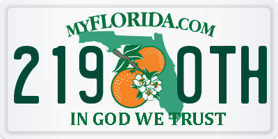 FL license plate 2190TH