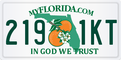 FL license plate 2191KT
