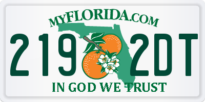 FL license plate 2192DT