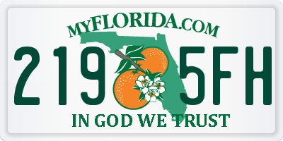 FL license plate 2195FH