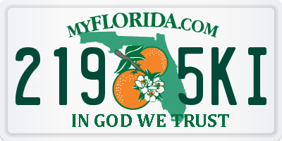 FL license plate 2195KI