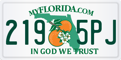 FL license plate 2195PJ
