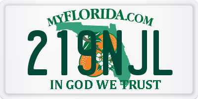 FL license plate 219NJL