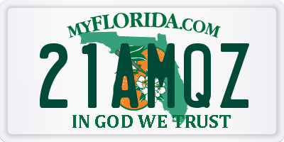 FL license plate 21AMQZ