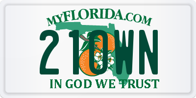 FL license plate 21OWN