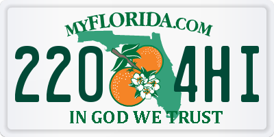 FL license plate 2204HI