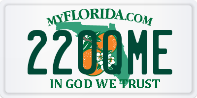 FL license plate 220QME