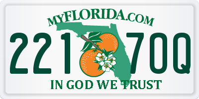 FL license plate 2217OQ