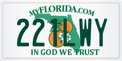 FL license plate 221LWY