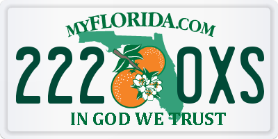 FL license plate 2220XS