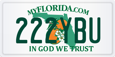 FL license plate 222YBU