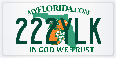 FL license plate 222YLK