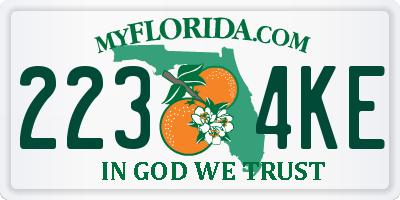 FL license plate 2234KE