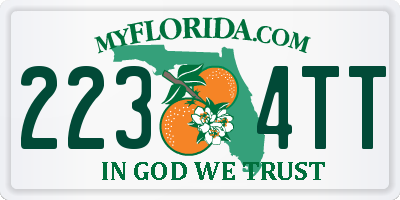FL license plate 2234TT