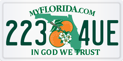 FL license plate 2234UE