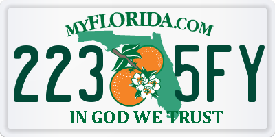 FL license plate 2235FY