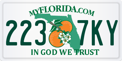 FL license plate 2237KY