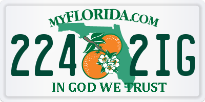 FL license plate 2242IG