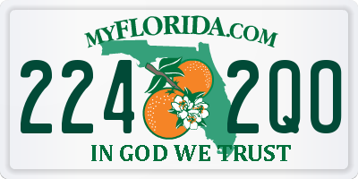 FL license plate 2242QO
