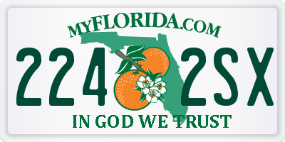 FL license plate 2242SX