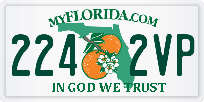 FL license plate 2242VP