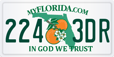 FL license plate 2243DR