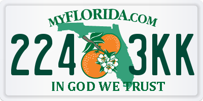 FL license plate 2243KK