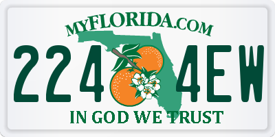 FL license plate 2244EW