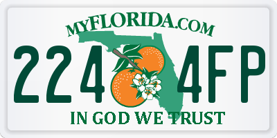 FL license plate 2244FP