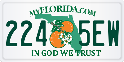 FL license plate 2245EW