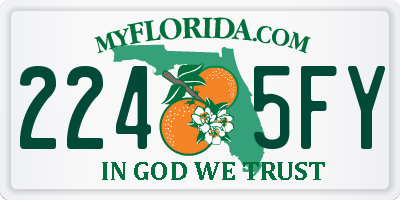 FL license plate 2245FY