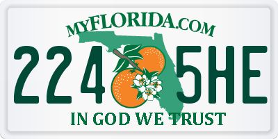 FL license plate 2245HE