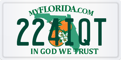 FL license plate 224IQT