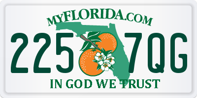 FL license plate 2257QG