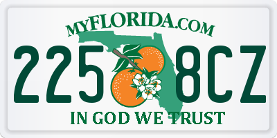 FL license plate 2258CZ