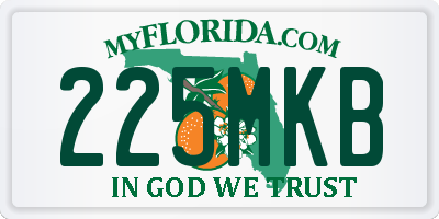 FL license plate 225MKB