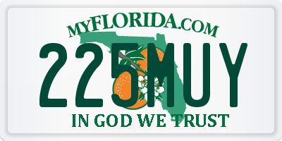 FL license plate 225MUY