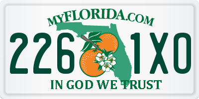 FL license plate 2261XO